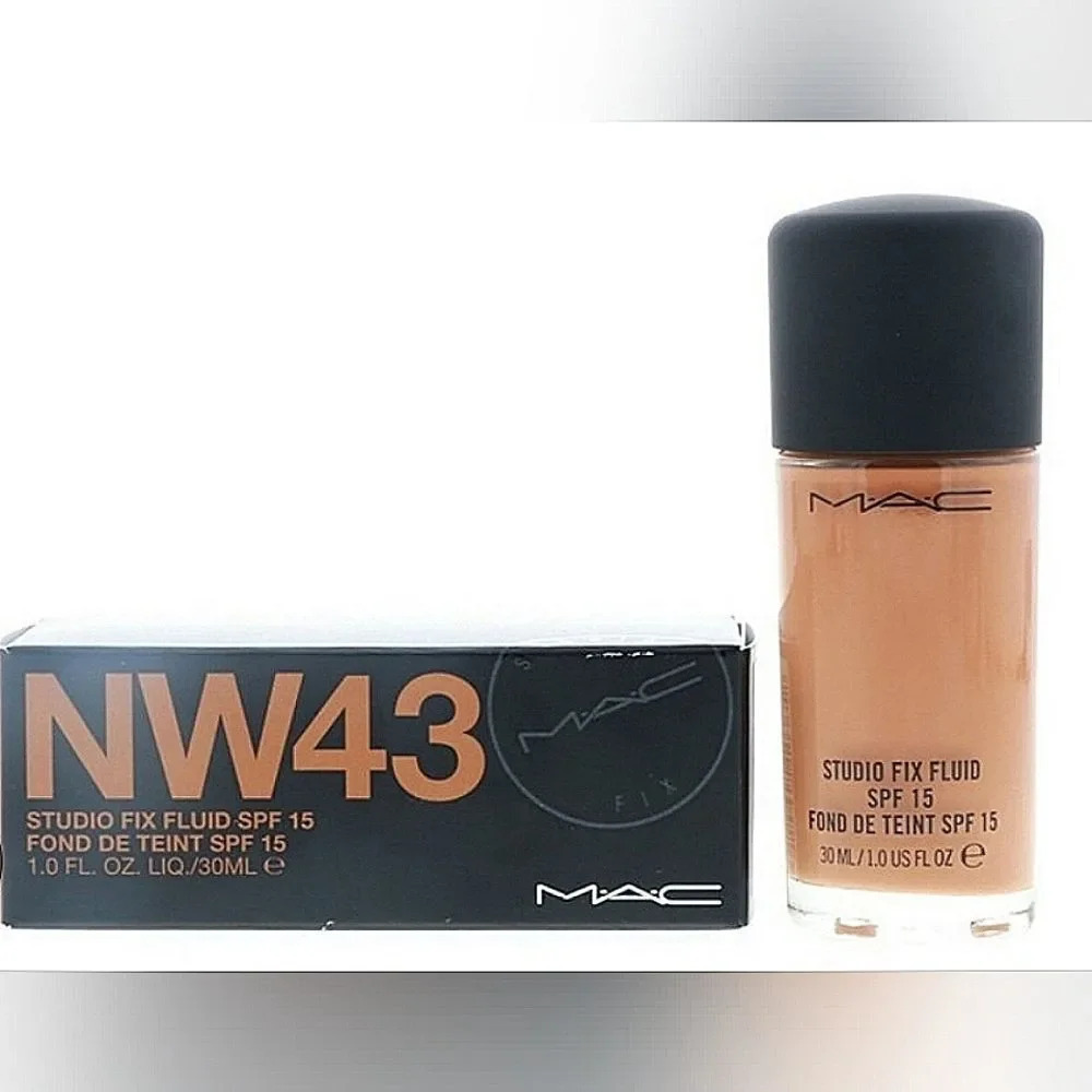 MAC Cosmetics Studio Fix Fluid Mattifying Foundation SPF 15 Shade NW43 30 Ml